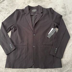 NWT Liverpool Jeans Mens Black Pocket Ponte Knit Blazer LARGE